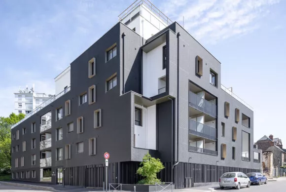 Extérieur de la résidence Villa Saint-Paul, à Rennes. Des logements neufs réalisés par Pierre Promotion.