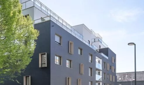 Extérieur de la résidence Villa Saint-Paul, à Rennes. Des logements neufs réalisés par Pierre Promotion.